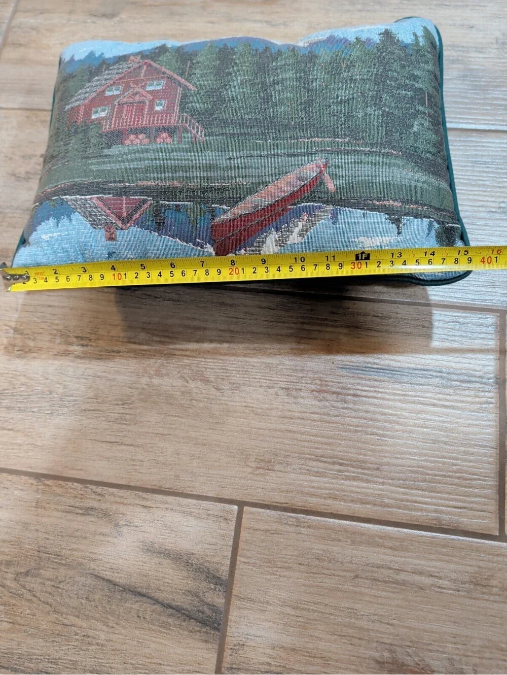Vintage Woven Tapestry Accent Pillow 15.5